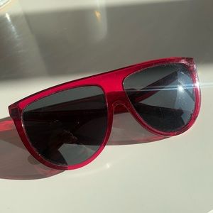Celine flattop sunglasses red